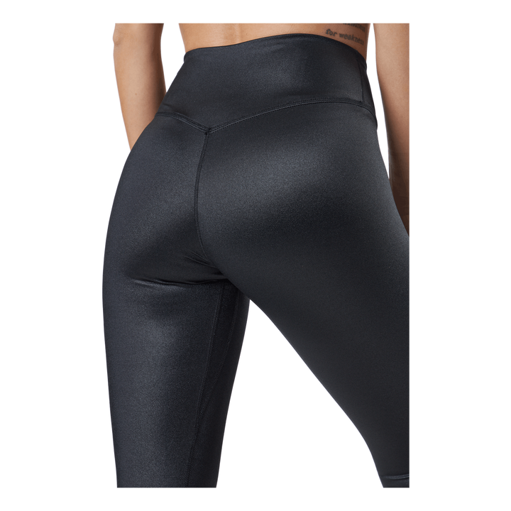 Dri-FIT One Women's Mid-Rise Shine Leggings BLACK/WHITE