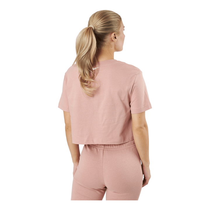W Nsw Crop Ss Tee Prnt Rose Whisper/white