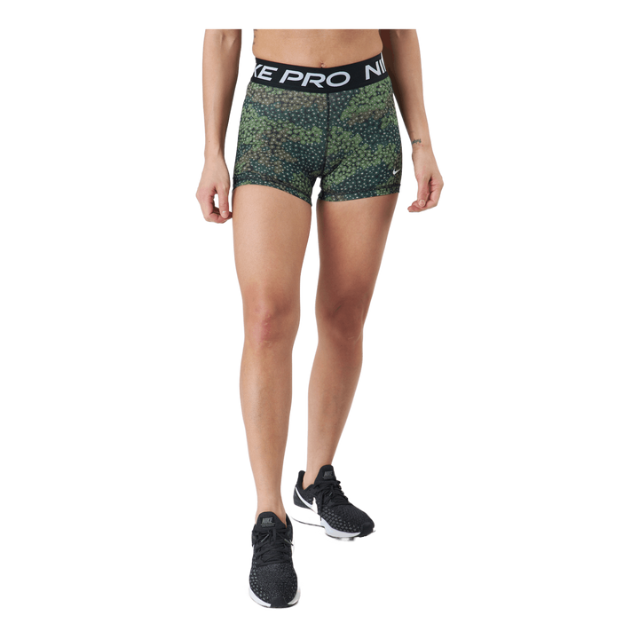Nike Pro Dri-fit Women's 3" Pr Treeline/black/white