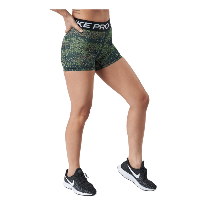 Nike Pro Dri-fit Women's 3" Pr Treeline/black/white