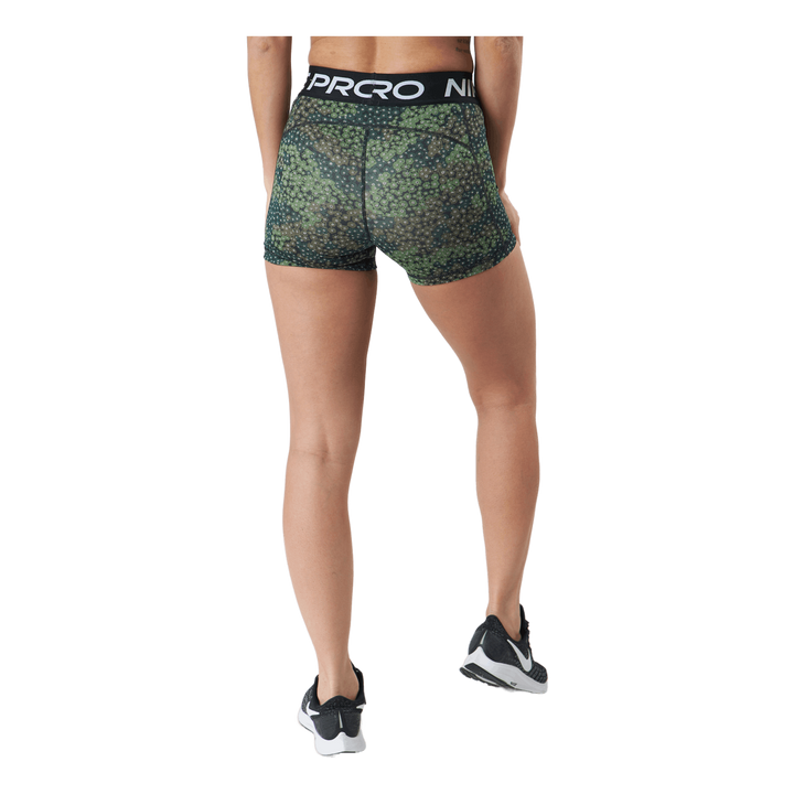 Nike Pro Dri-fit Women's 3" Pr Treeline/black/white