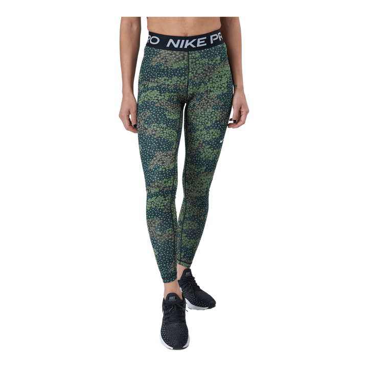 Nike Pro Dri-fit Women's Print Treeline/black/white