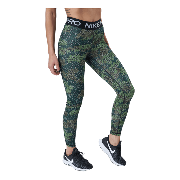 Nike Pro Dri-fit Women's Print Treeline/black/white