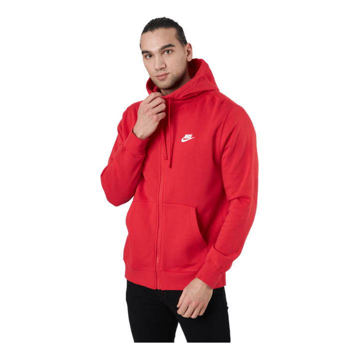 Sportswear Club Fleece Men's Full-Zip Hoodie UNIVERSITY RED/UNIVERSITY RED/WHITE