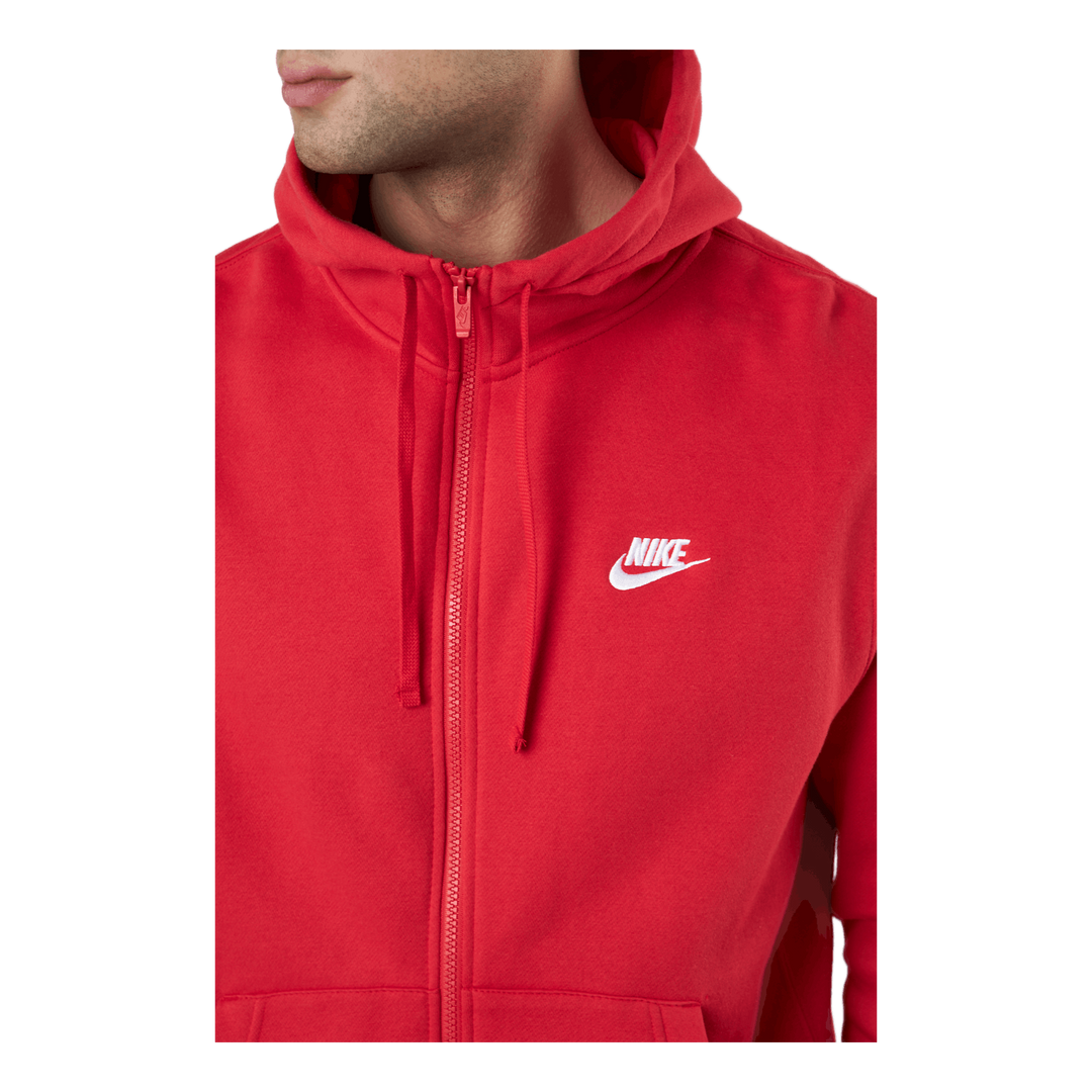 Sportswear Club Fleece Men's Full-Zip Hoodie UNIVERSITY RED/UNIVERSITY RED/WHITE