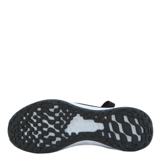 Revolution 6 FlyEase Big Kids' Easy On/Off Road Running Shoes BLACK/WHITE-DK SMOKE GREY