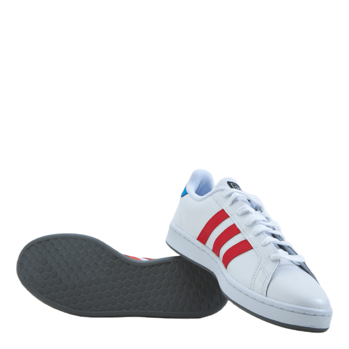 Grand Court Base Shoes Cloud White / Vivid Red / Blue Rush