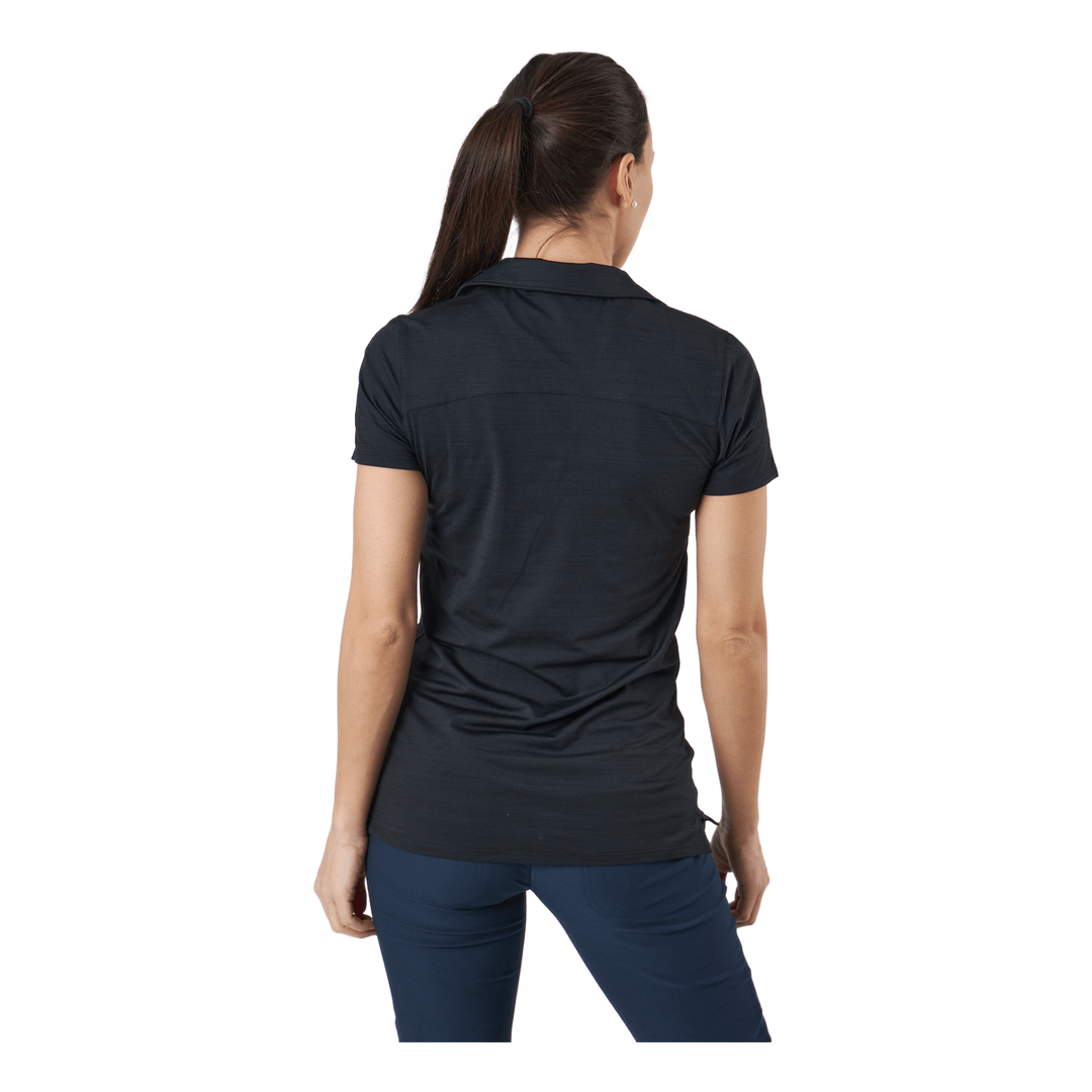 W Cloudspun Coast Polo Puma Black Heather