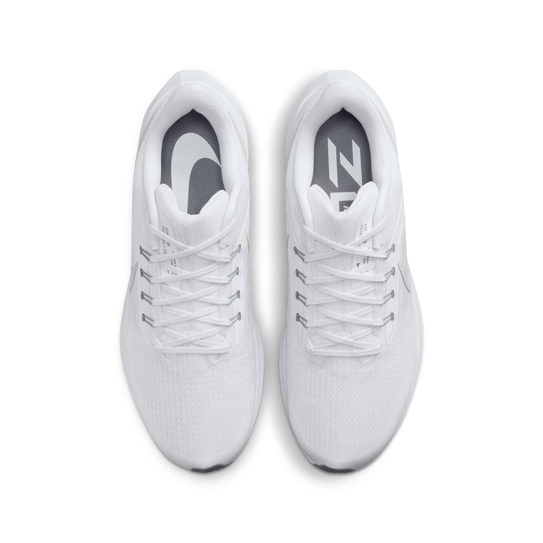 Air Zoom Pegasus 39 Men's Road Running Shoes WHITE/GREY FOG-PARTICLE GREY-SMOKE GREY