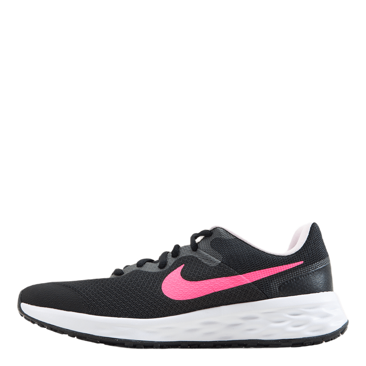 Revolution 6 Big Kids' Road Running Shoes BLACK/HYPER PINK-PINK FOAM