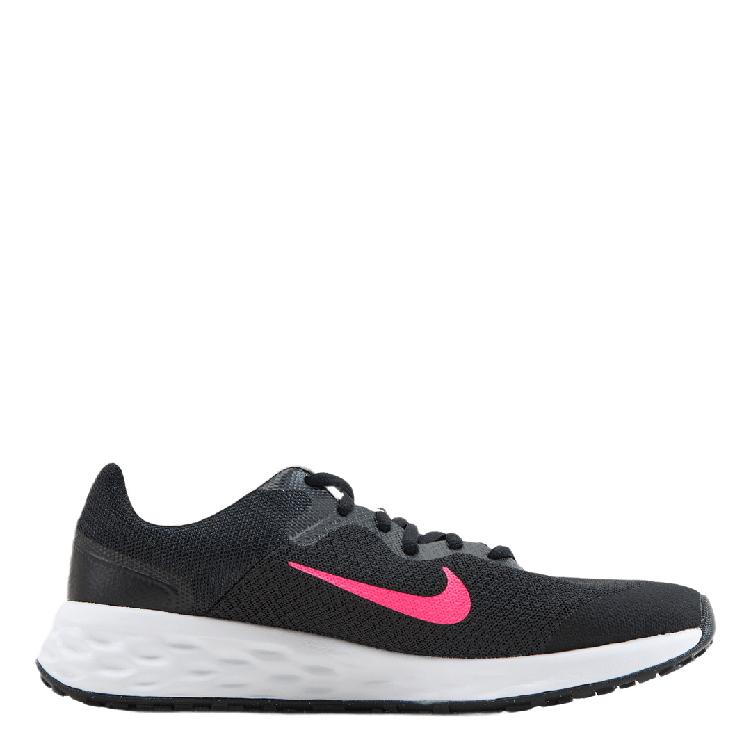 Revolution 6 Big Kids' Road Running Shoes BLACK/HYPER PINK-PINK FOAM
