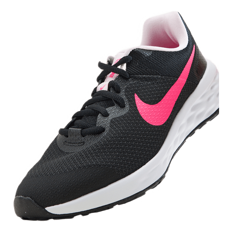 Revolution 6 Big Kids' Road Running Shoes BLACK/HYPER PINK-PINK FOAM