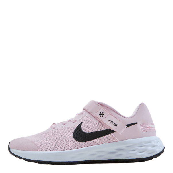 Nike Revolution 6 FlyEase Big Kids Easy On Off Road Running Shoes PINK FOAM BLACK Sportamore