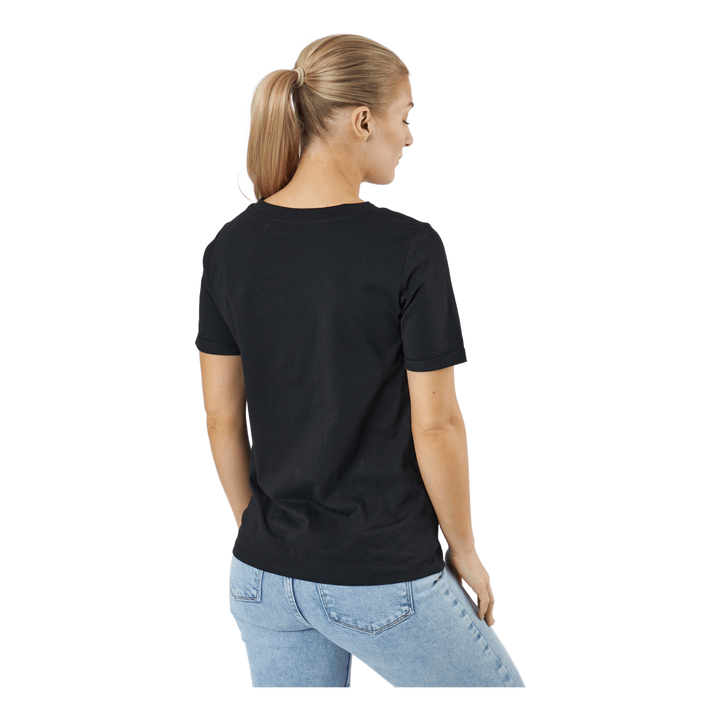 Pcria Ss V-neck Solid Tee  Bc Black