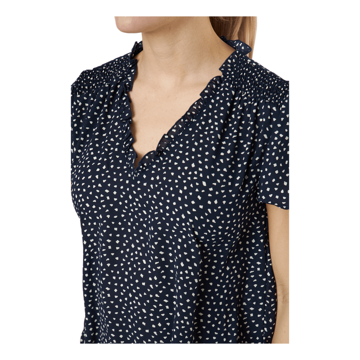 Onlsonja Life S/s V-neck Top P Night Sky
