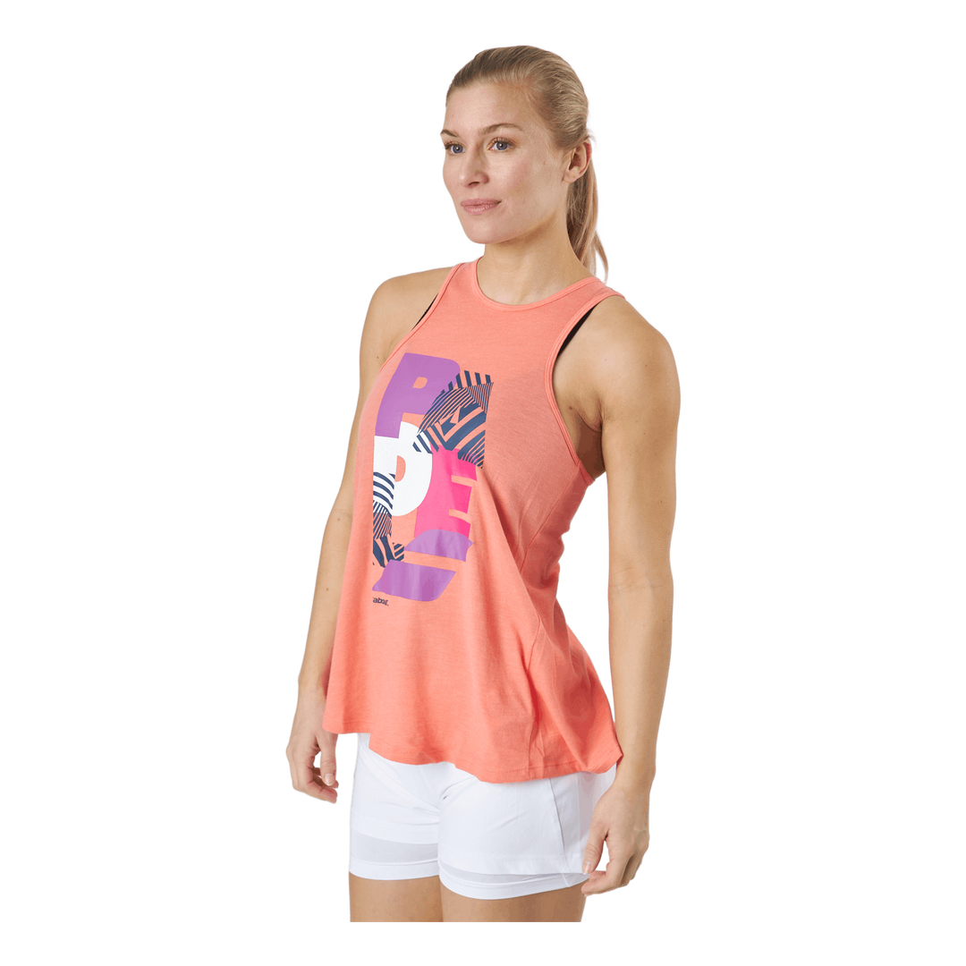 Tank Padel Cotton Women Coral
