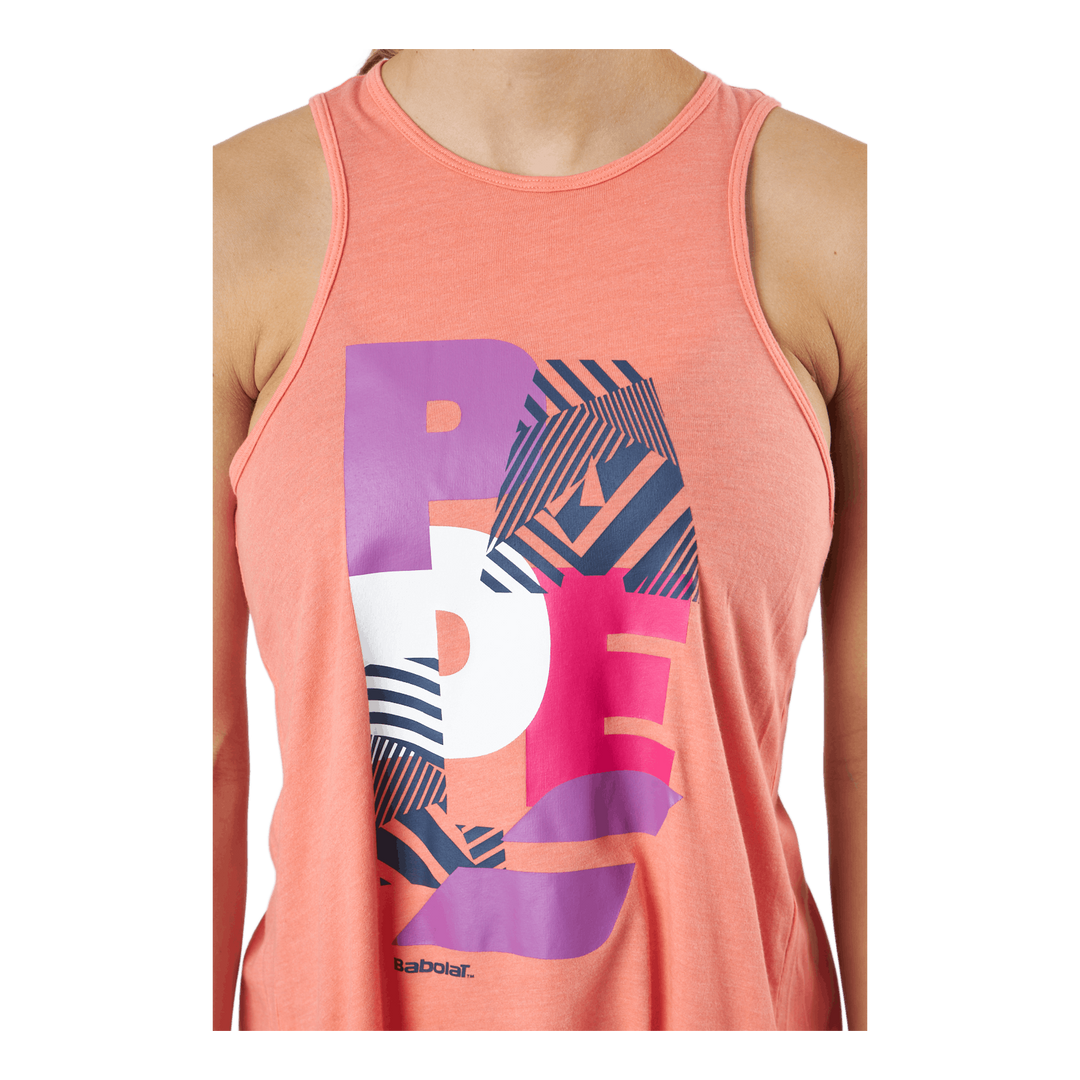 Tank Padel Cotton Women Coral