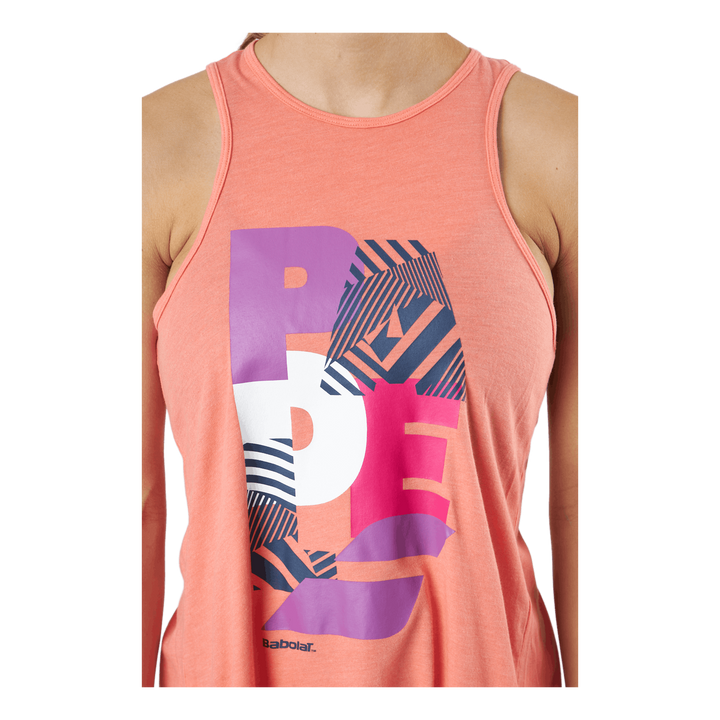 Tank Padel Cotton Women Coral