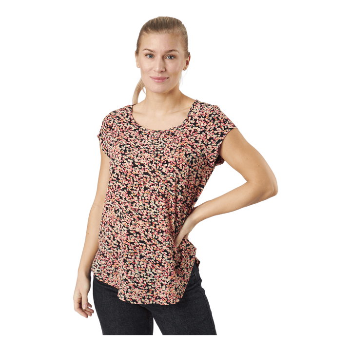 Onlvic Ss Aop Top Ptm Black