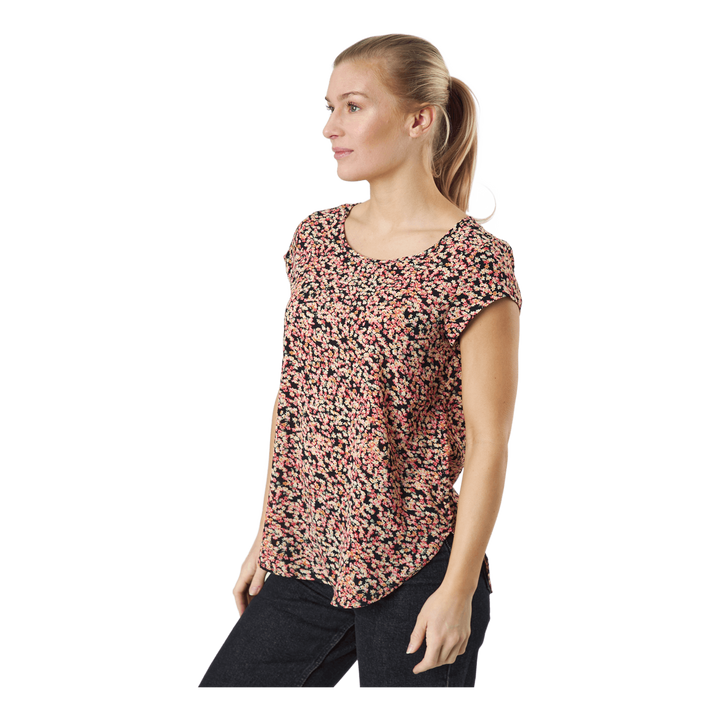 Onlvic Ss Aop Top Ptm Black