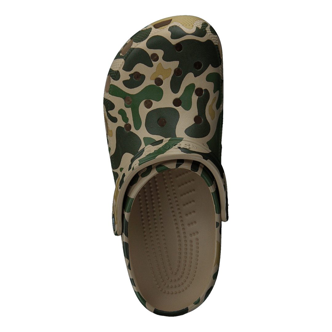 Classic Printed Camo Clog Chai / Tan