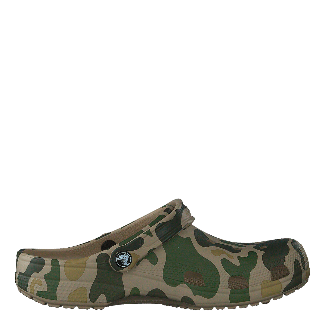 Classic Printed Camo Clog Chai / Tan