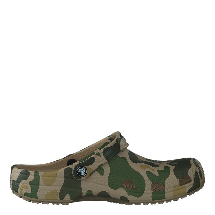 Classic Printed Camo Clog Chai / Tan