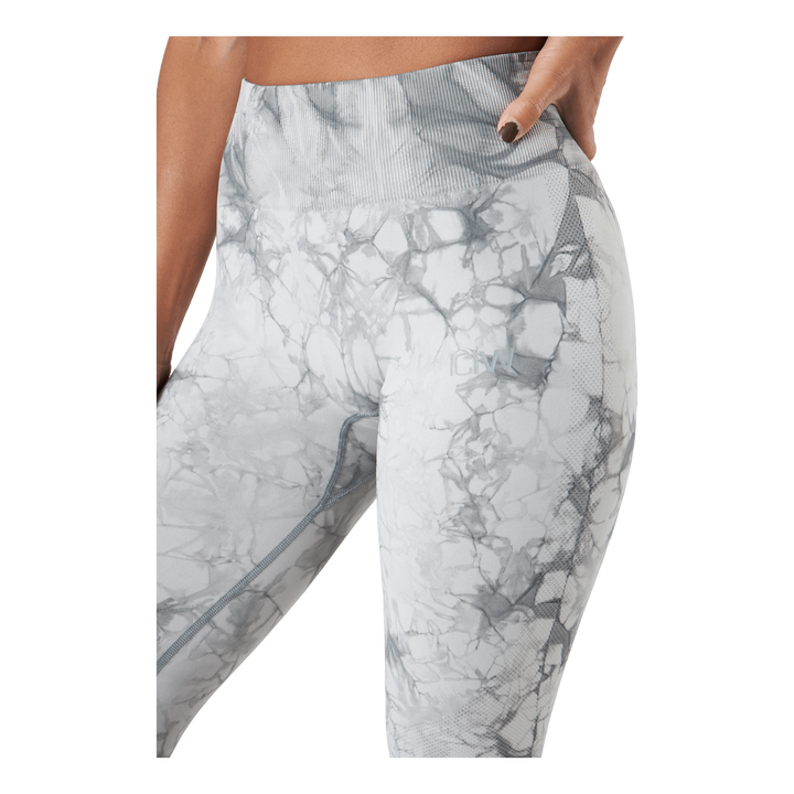 Define Seamless Tie Dye Tights Grey Melange