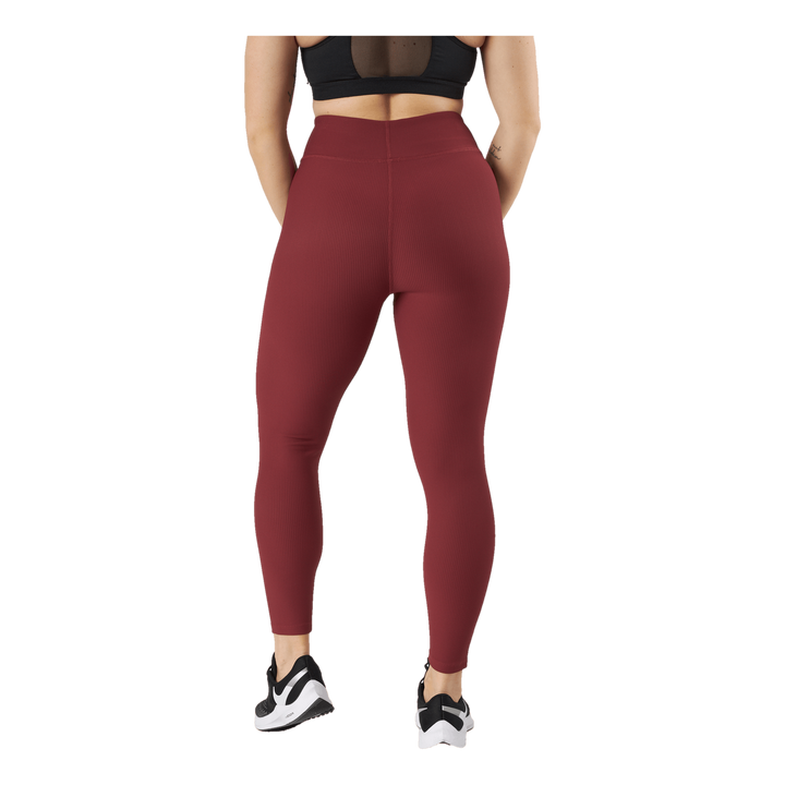 Control Rib Tights Oxblood Red