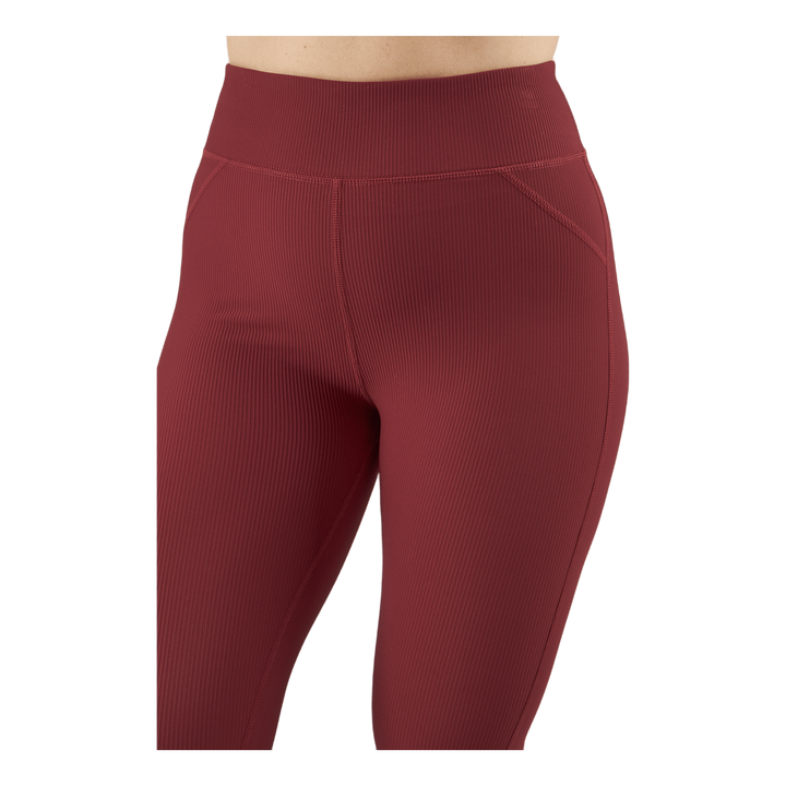 Control Rib Tights Oxblood Red