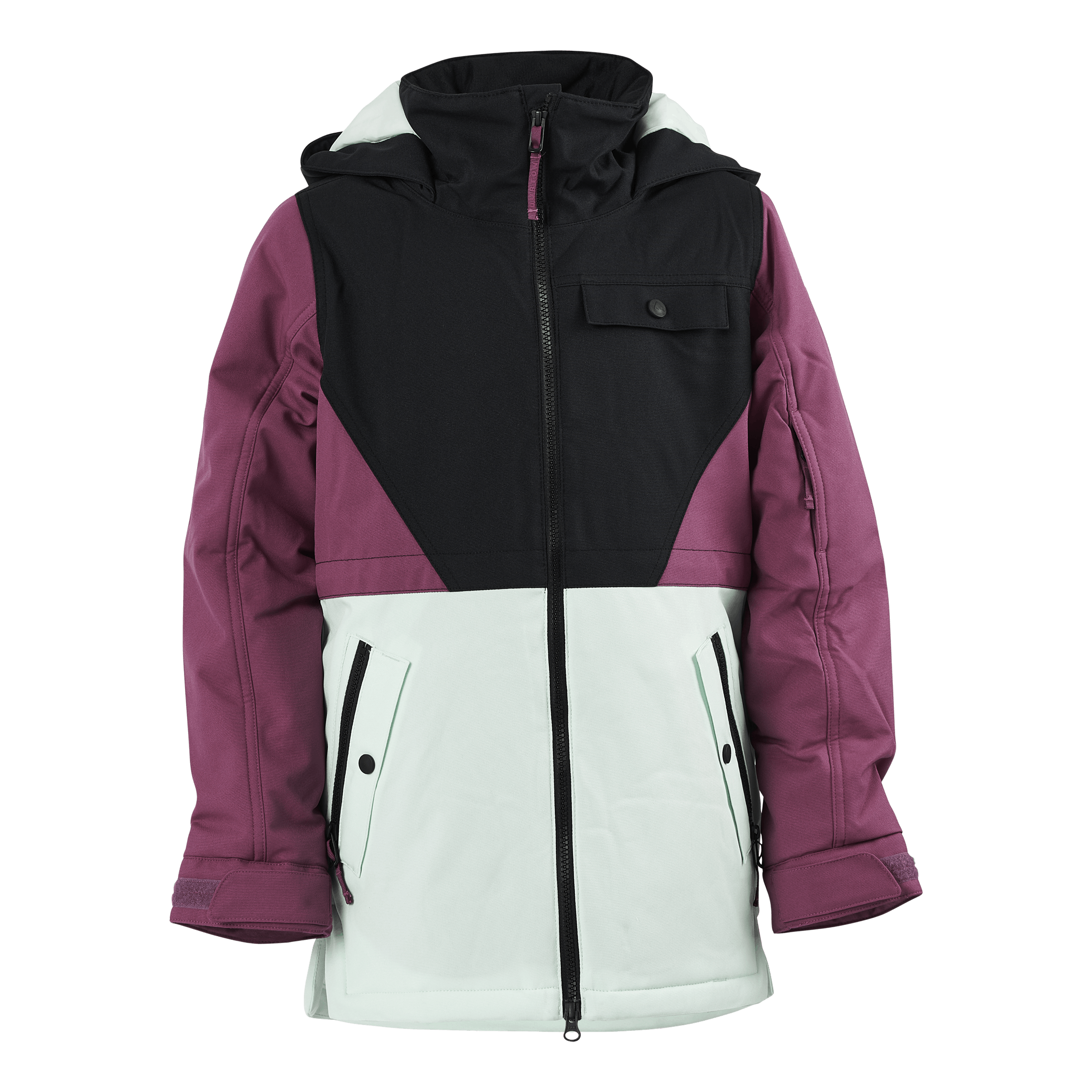 Burton Girls' Khione 2l Jacket True Black/vivid Viola/jewel G