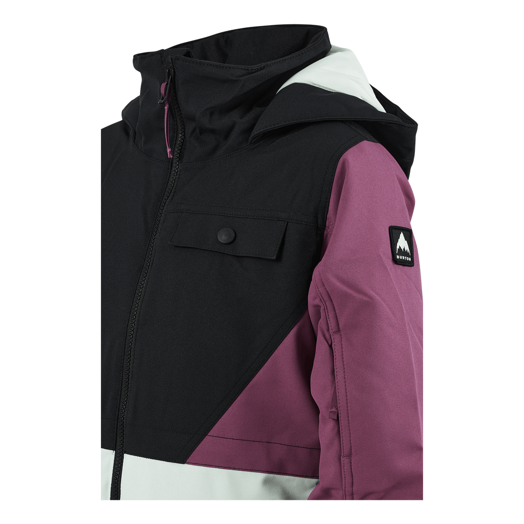 Girls' Khione 2l Jacket True Black/vivid Viola/jewel G