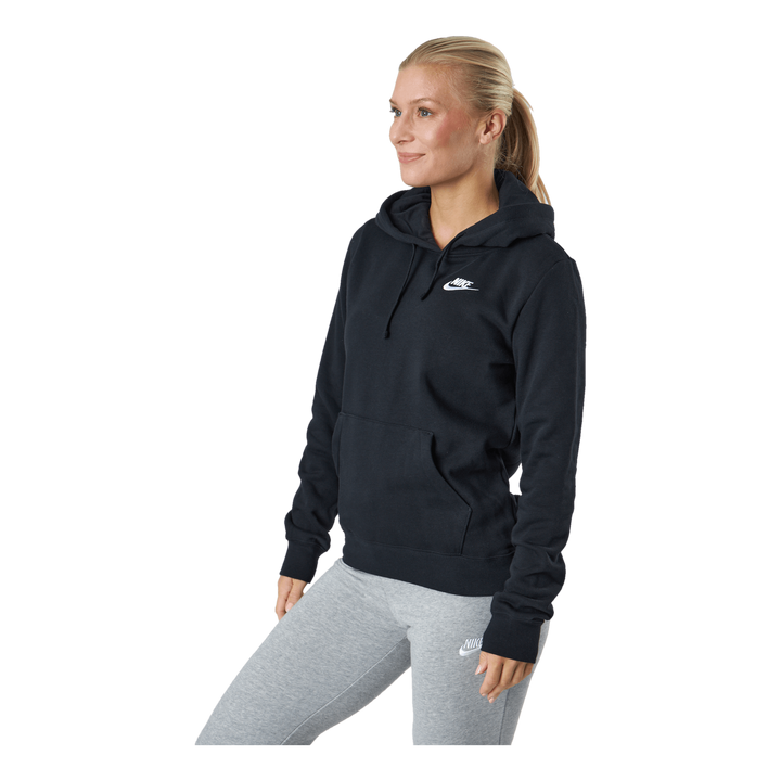 Sportswear Club Fleece Women's Pullover Hoodie BLACK/WHITE
