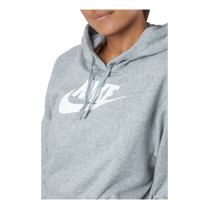 Sportswear Club Fleece Women's Cropped Hoodie DK GREY HEATHER/WHITE