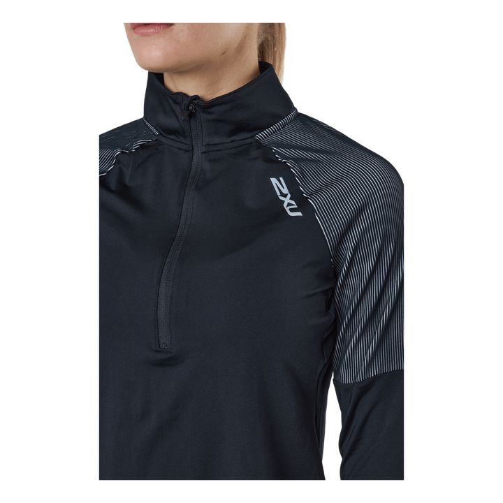 Light Speed 1/2 Zip Black/silver Reflective