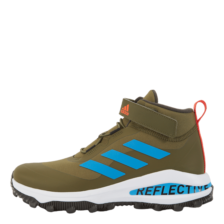 Fortarun All Terrain Cloudfoam Sport Running Elastic Lace and Top Strap Shoes Focus Olive / Pulse Blue / Shadow Olive