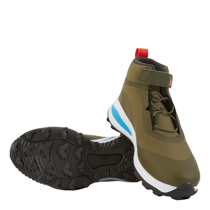 Fortarun All Terrain Cloudfoam Sport Running Elastic Lace and Top Strap Shoes Focus Olive / Pulse Blue / Shadow Olive