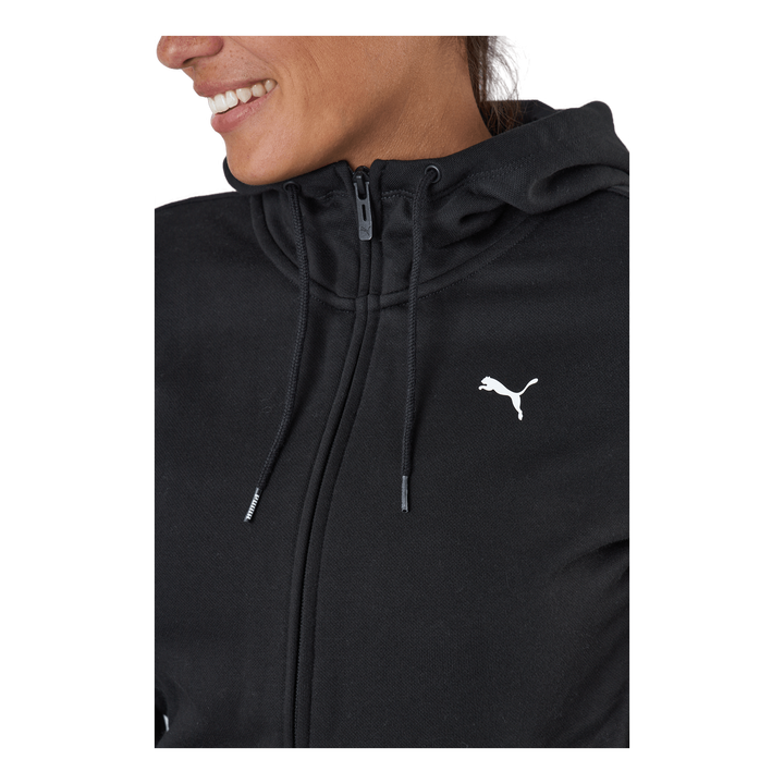 Ess Small Logo Full-zip Hoodie Puma Black-cat