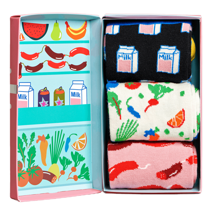 3-pack Foodie Socks Gift Set Multi