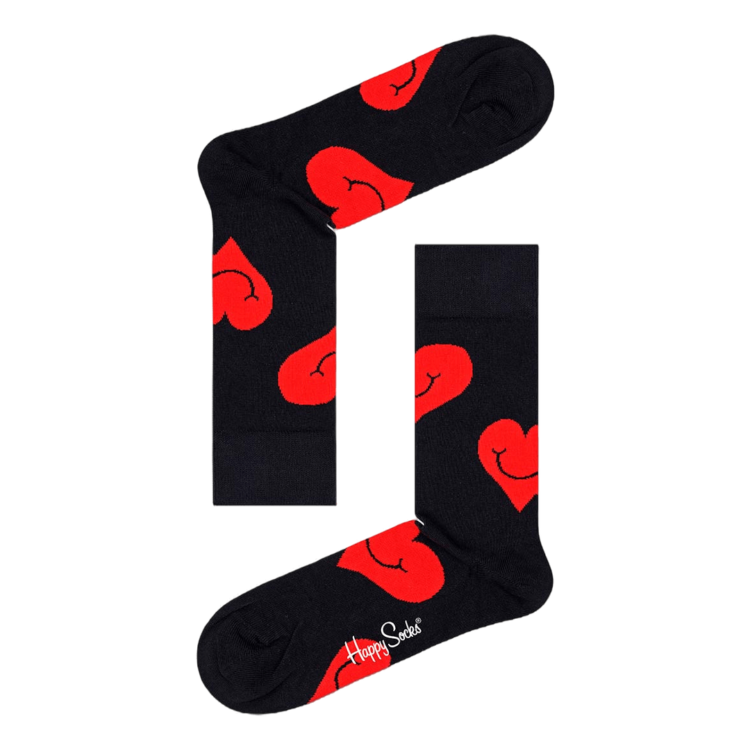 2-pack I Heart You Socks Gift  Black/multi