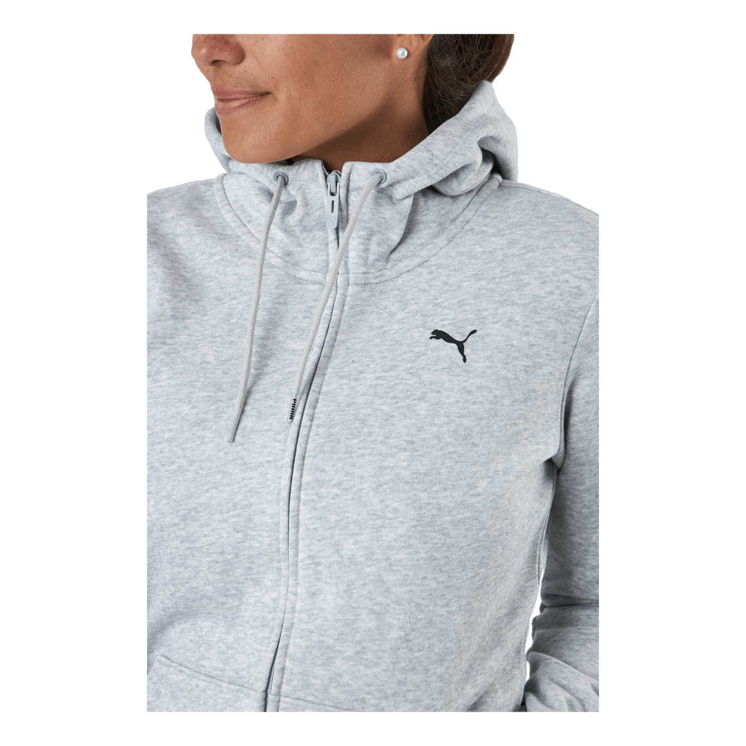 Ess Small Logo Full-zip Hoodie Puma Black Cat