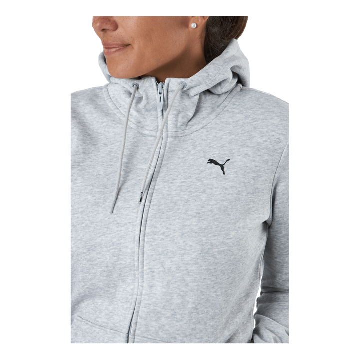 Ess Small Logo Full-zip Hoodie Puma Black Cat