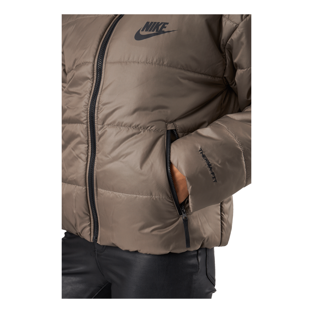 W Nsw Syn Tf Rpl Hd Jkt Olive Grey/black/black
