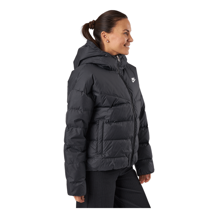 W Nsw Sf Dwn Wr Hd Jkt Black/black/white