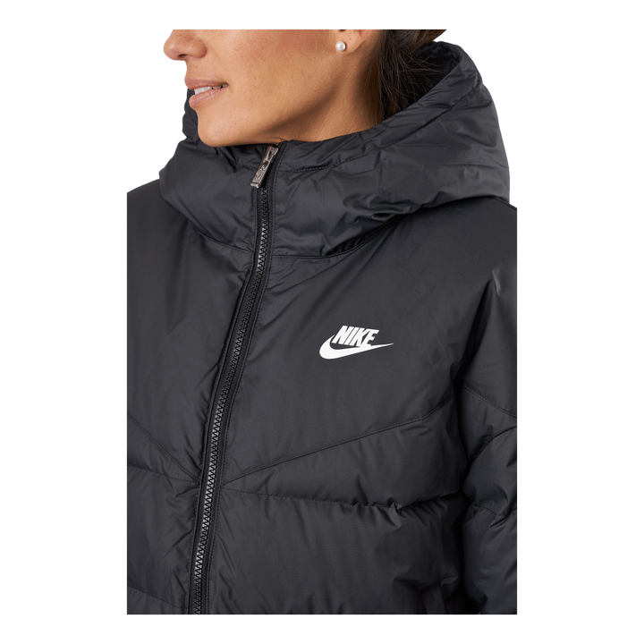 W Nsw Sf Dwn Wr Hd Jkt Black/black/white