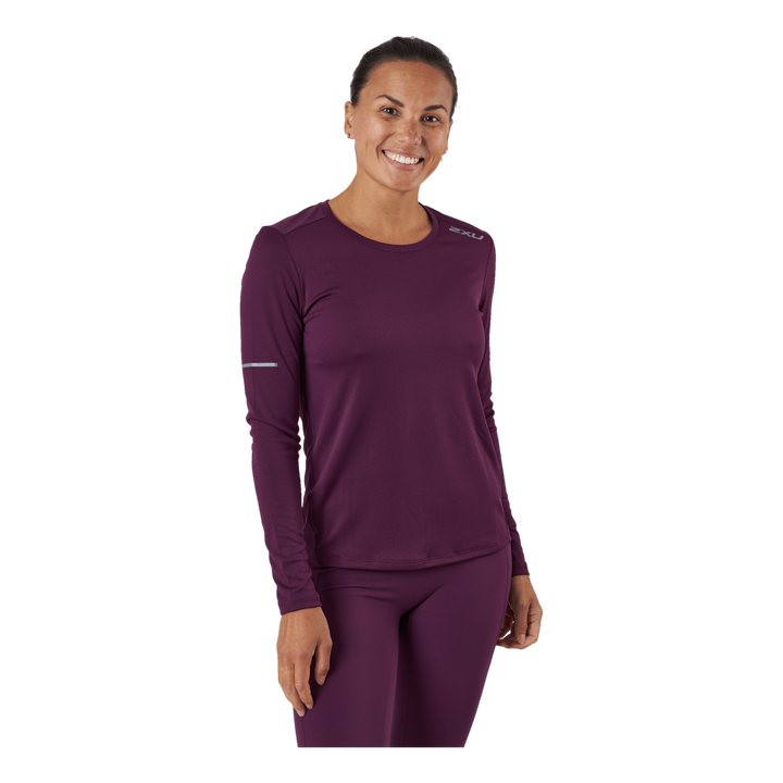 Aero L/s Beet/silver Reflective