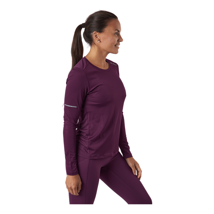 Aero L/s Beet/silver Reflective