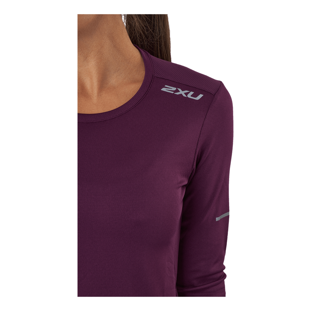 Aero L/s Beet/silver Reflective