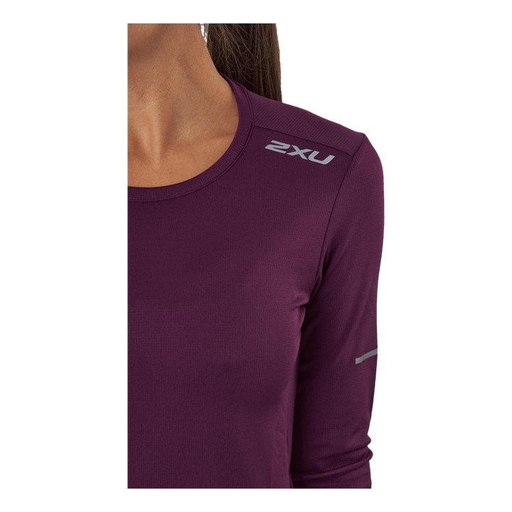 Aero L/s Beet/silver Reflective