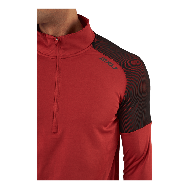 Light Speed 1/2 Zip Chilli Oil/black Reflective